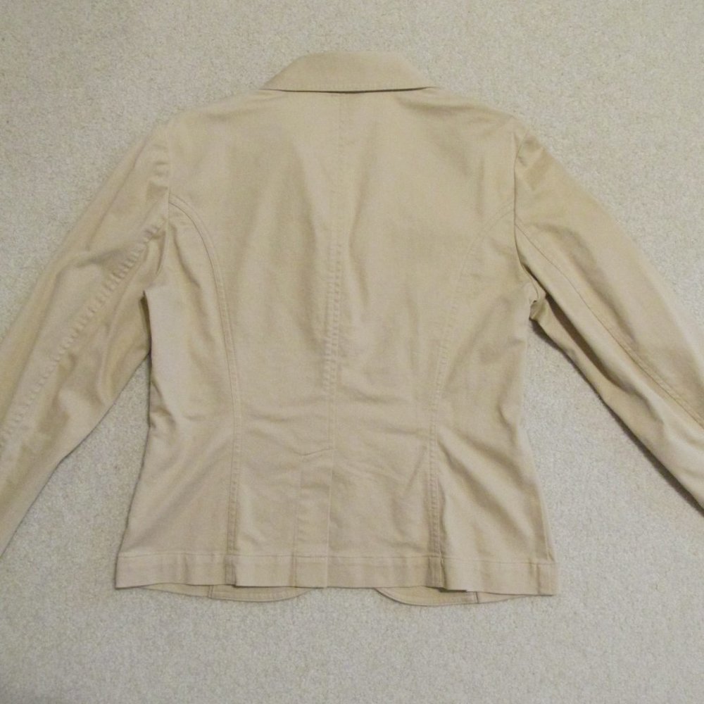 TALBOTS WOMEN'S SIZE 6 SUIT JACKET TAN BEIGE COUNTRY CASUAL BLAZER - Picture 6 of 8